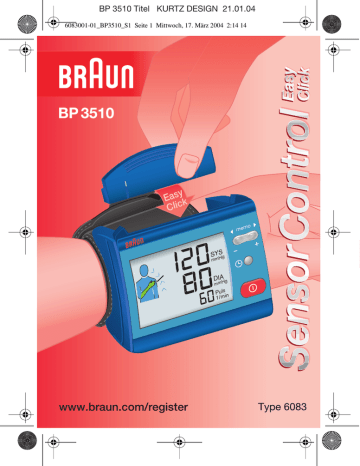 Braun 6083 BP3510 SensorControl Owner Manual | Manualzz