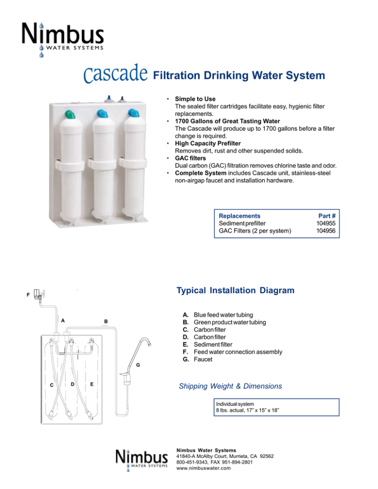 Filtration Drinking Water System Filtration Drinking Water System
