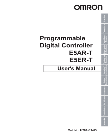 Programmable Digital Controller E5AR-T E5ER-T Programmable Digital Controller E5AR-T E5ER-T