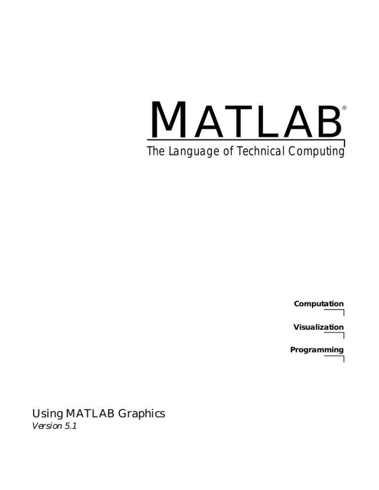 M ATLAB The Language of Technical Computing Using MATLAB Graphics M ATLAB The Language of Technical Computing Using MATLAB Graphics