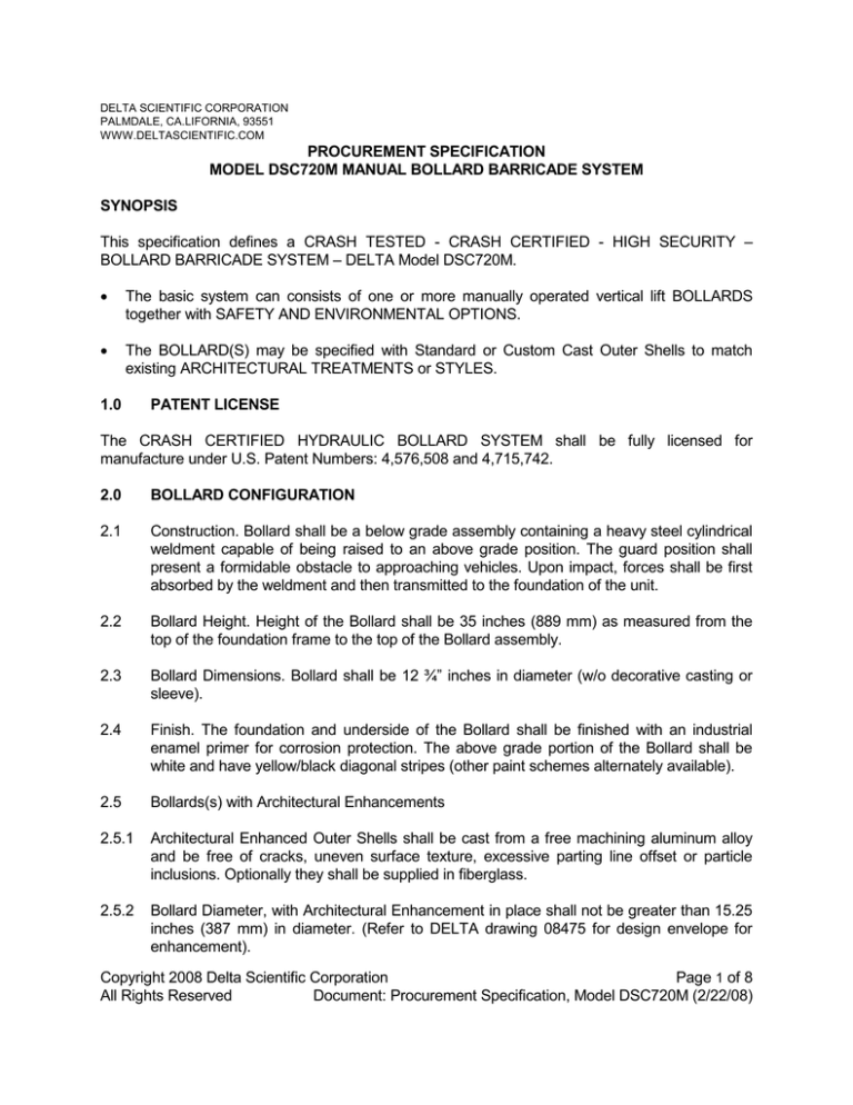 – This specification defines a CRASH ... – DELTA Model DSC720M. – This specification defines a CRASH ... – DELTA Model DSC720M.