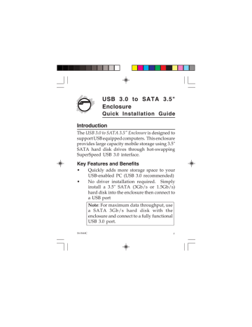 SIIG JU-SA0A12-S1 USB 3.0 to SATA 3.5 SIIG JU-SA0A12-S1 USB 3.0 to SATA 3.5