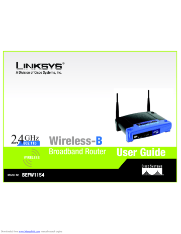 Linksys BEFW11S4v3 User guide | Manualzz Linksys BEFW11S4v3 User guide | Manualzz