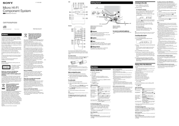 Sony CMT-FX205, CMT-FX200 Operating instructions Sony CMT-FX205, CMT-FX200 Operating instructions