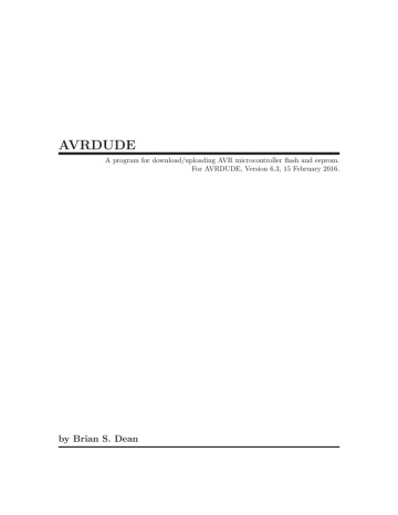 AVRDUDE AVRDUDE