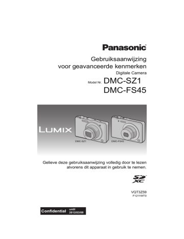 Panasonic DMCFS45EG, DMCSZ1EG Operating instructions Panasonic DMCFS45EG, DMCSZ1EG Operating instructions