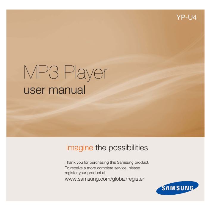 Samsung YP-U4JAR, YP-U4JAU, YP-U4JQR, YP-U4JAB, YP-U4JQB, YP-U4QU, YP-U4JQU, YP-U4AU User manual Samsung YP-U4JAR, YP-U4JAU, YP-U4JQR, YP-U4JAB, YP-U4JQB, YP-U4QU, YP-U4JQU, YP-U4AU User manual