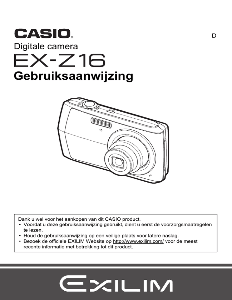 Casio EX-Z16 User manual Casio EX-Z16 User manual