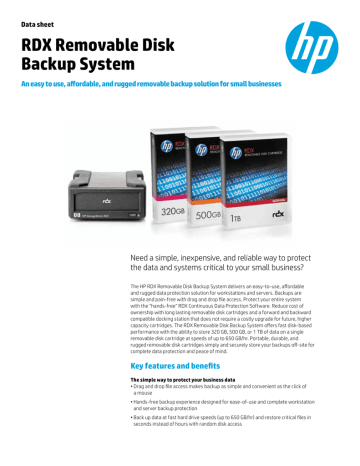 RDX Removable Disk Backup System RDX Removable Disk Backup System