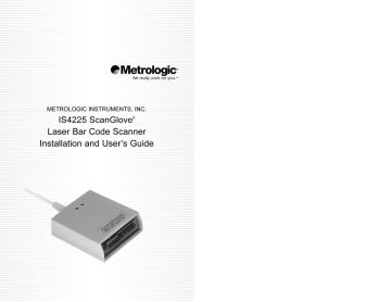 Metrologic IS4225 ScanGlove Installation and User Manual | Manualzz