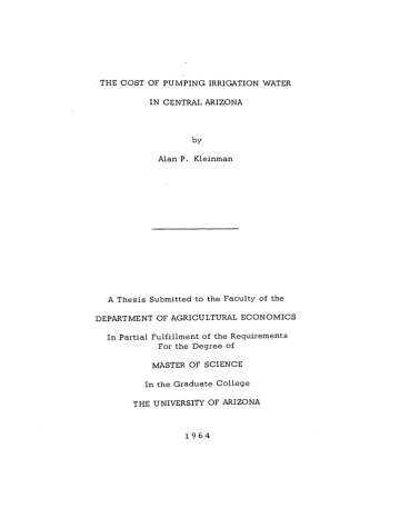 A Thesis Submitted to the Faculty of the A Thesis Submitted to the Faculty of the