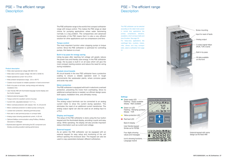 PSE – The efficient range Description PSE – The efficient range Description