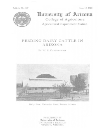 lilttturrfilty of .Artzona College of Agriculture FEEDING DAIRY CATTLE lilttturrfilty of .Artzona College of Agriculture FEEDING DAIRY CATTLE
