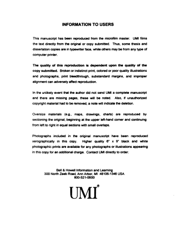 INFORMATION TO USERS INFORMATION TO USERS