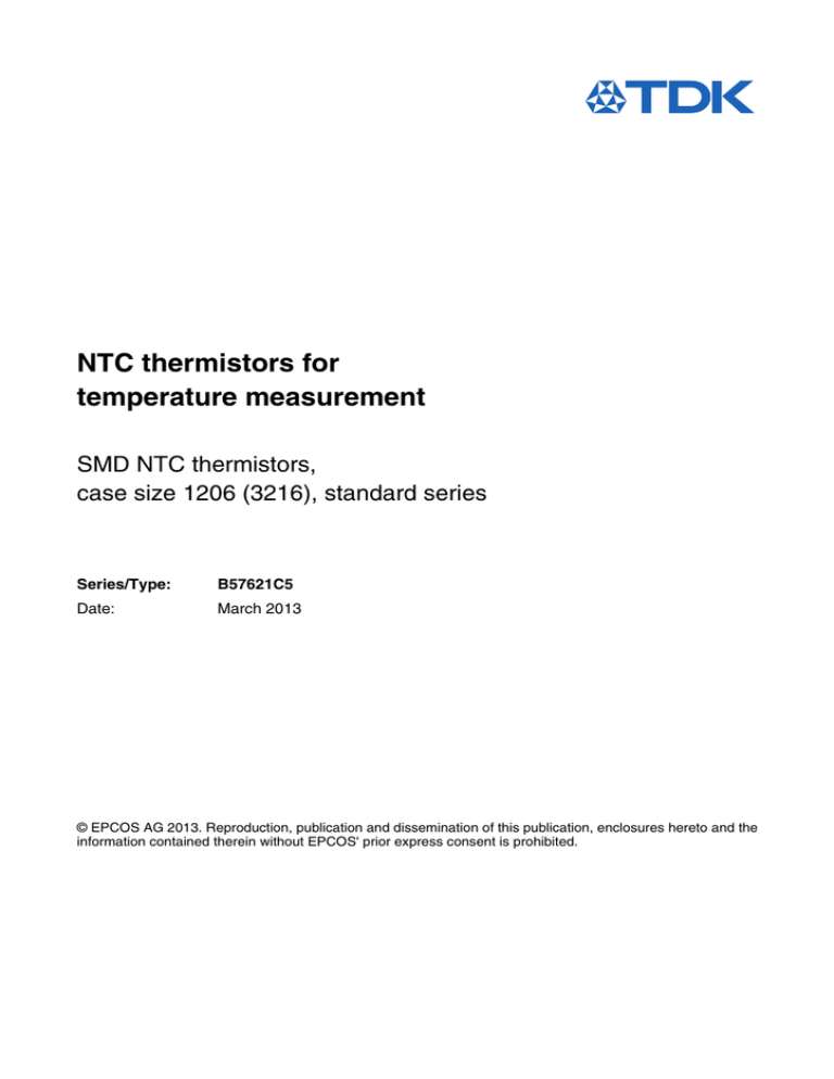 NTC thermistors for temperature measurement SMD NTC thermistors, NTC thermistors for temperature measurement SMD NTC thermistors,