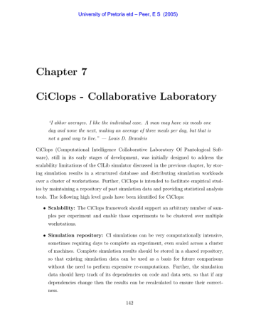 Chapter 7 CiClops - Collaborative Laboratory U n Chapter 7 CiClops - Collaborative Laboratory U n