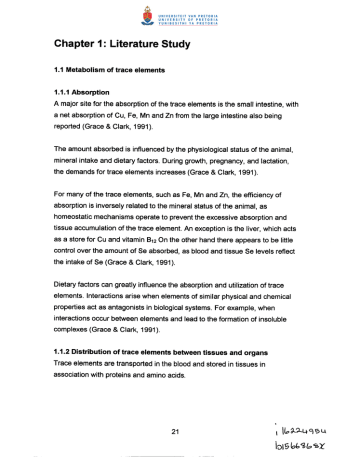 Chapter 1: Literature Study Chapter 1: Literature Study