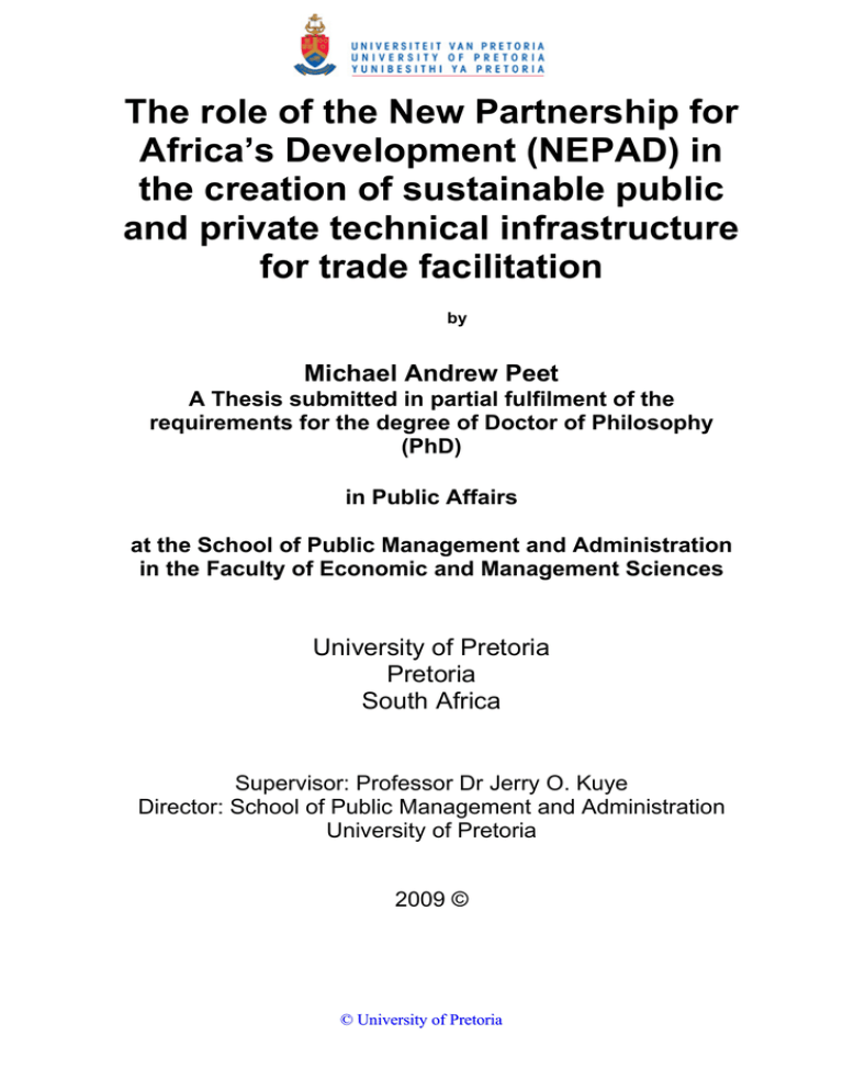 The role of the New Partnership for Africa’s Development (NEPAD) in The role of the New Partnership for Africa’s Development (NEPAD) in