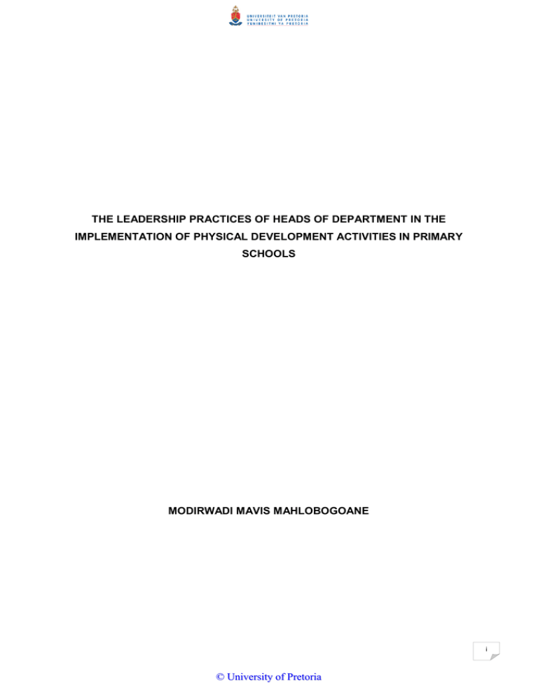 THE LEADERSHIP PRACTICES OF HEADS OF DEPARTMENT IN THE THE LEADERSHIP PRACTICES OF HEADS OF DEPARTMENT IN THE