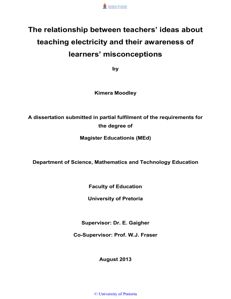 The relationship between teachers’ ideas about learners’ misconceptions The relationship between teachers’ ideas about learners’ misconceptions