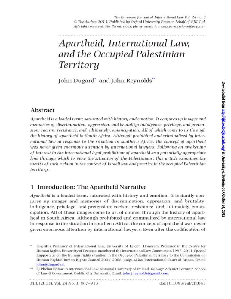The European Journal of International Law Vol. 24 no.... © The Author, 2013. Published by Oxford University Press on... The European Journal of International Law Vol. 24 no.... © The Author, 2013. Published by Oxford University Press on...