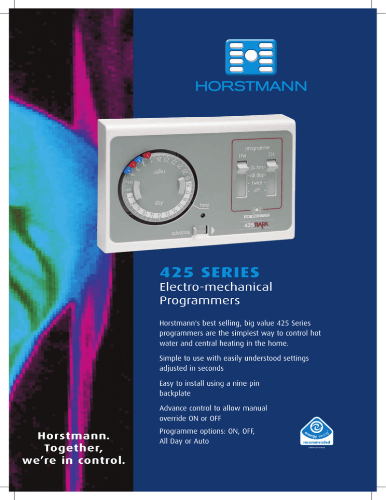 425 series Electro-mechanical Programmers 425 series Electro-mechanical Programmers