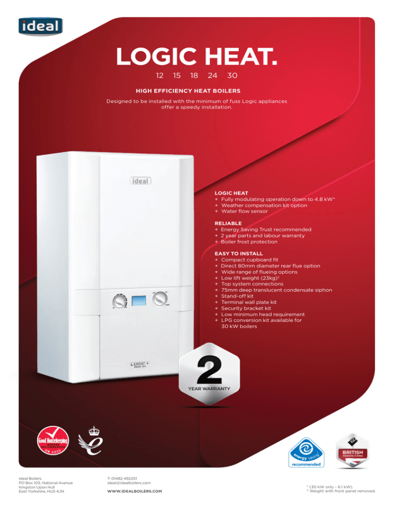 LOGIC HEAT. HIGH EFFICIENCY HEAT BOILERS LOGIC HEAT. HIGH EFFICIENCY HEAT BOILERS