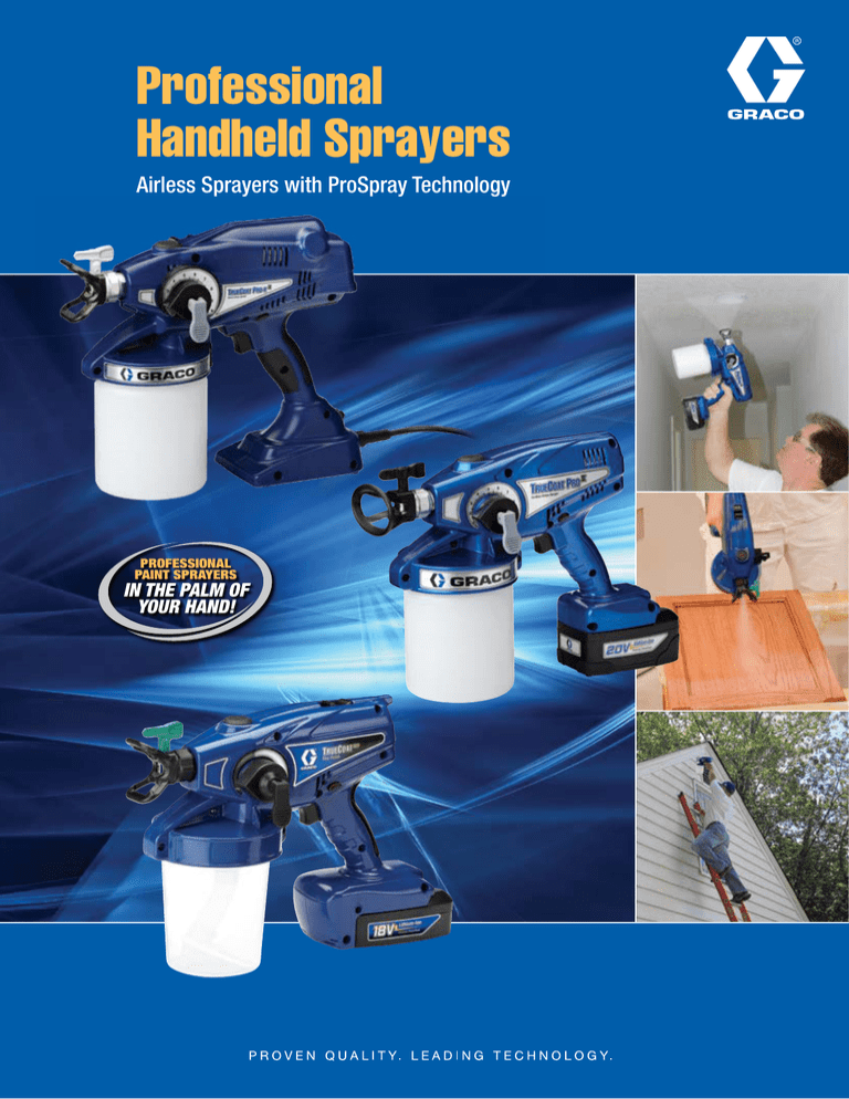 Professional Handheld Sprayers Brochure Professional Handheld Sprayers Brochure