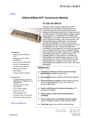 10G 850 XFP T Module 10G 850 XFP T Module