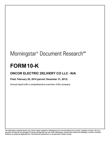 Morningstar Document Research FORM 10-K Morningstar Document Research FORM 10-K