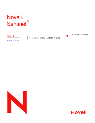 Novell Sentinel 5.1.3 Installation guide | Manualzz Novell Sentinel 5.1.3 Installation guide | Manualzz