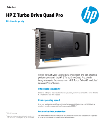 HP Z Turbo Drive Quad Pro Manualzz