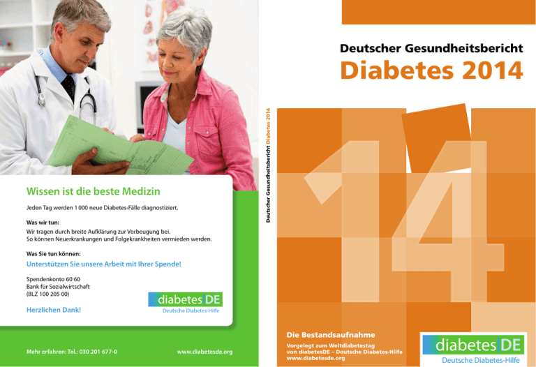4 Diabetes 2014 Deutscher Gesundheitsbericht Wissen ist die beste Medizin 4 Diabetes 2014 Deutscher Gesundheitsbericht Wissen ist die beste Medizin