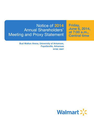 Notice of Annual Shareholders’ Meeting and Proxy Statement Notice of Annual Shareholders’ Meeting and Proxy Statement