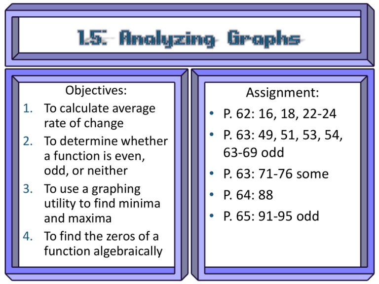 Assignment: P. 62: 16, 18, 22-24 P. 63: 49, 51, 53, 54, Assignment: P. 62: 16, 18, 22-24 P. 63: 49, 51, 53, 54,