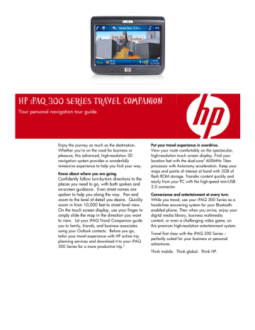 HP iPAQ 300 Series Travel Companion HP iPAQ 300 Series Travel Companion