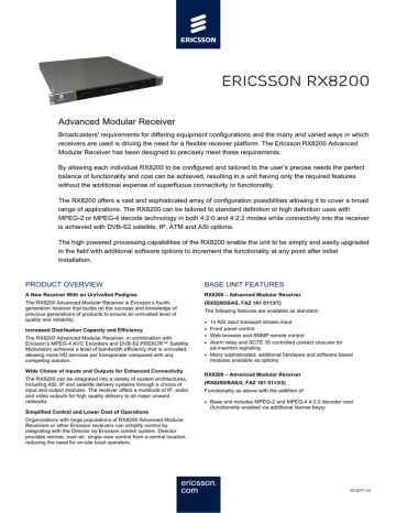 Ericsson RX8200 | Manualzz