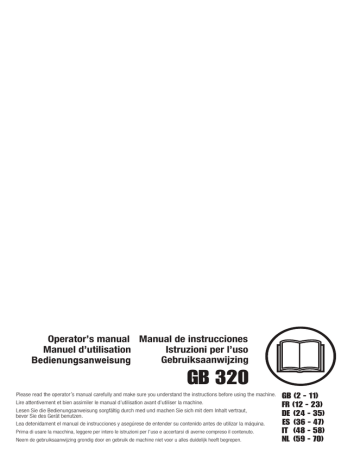 McCulloch GB 320 Owner's manual McCulloch GB 320 Owner's manual