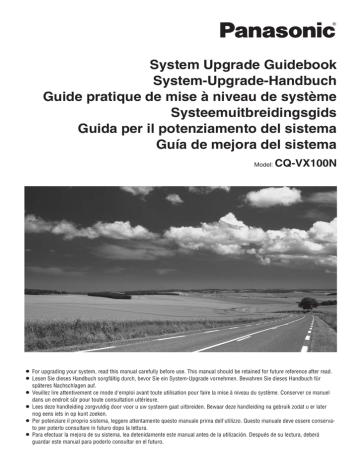 Panasonic CQVX100N Operating instructions Panasonic CQVX100N Operating instructions