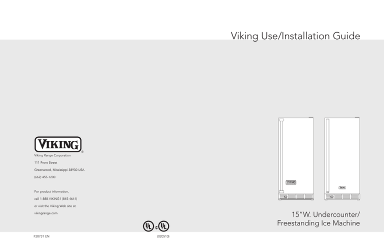 Viking Range VUIM1531D, DFIM1531D, DUIM1531D User guide Viking Range VUIM1531D, DFIM1531D, DUIM1531D User guide
