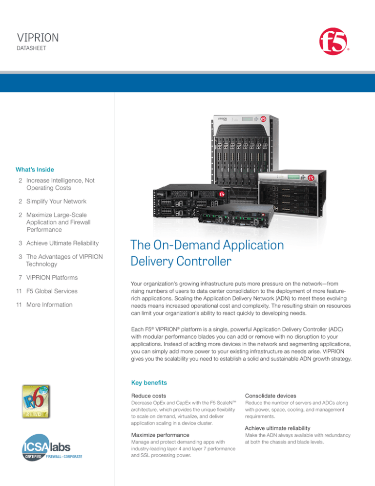 the F5 VIPRION Datasheet here the F5 VIPRION Datasheet here