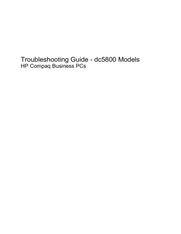HP Compaq dc5800 Microtower PC Guide | Manualzz HP Compaq dc5800 Microtower PC Guide | Manualzz