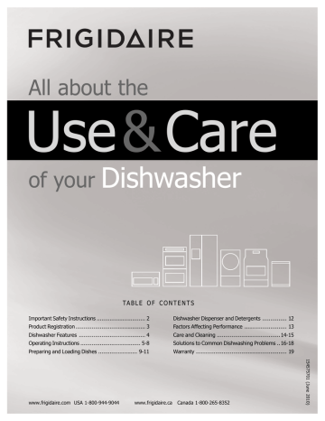 Frigidaire Fdb2410hic Use And Care Manual Frigidaire Fdb2410hic Use And Care Manual