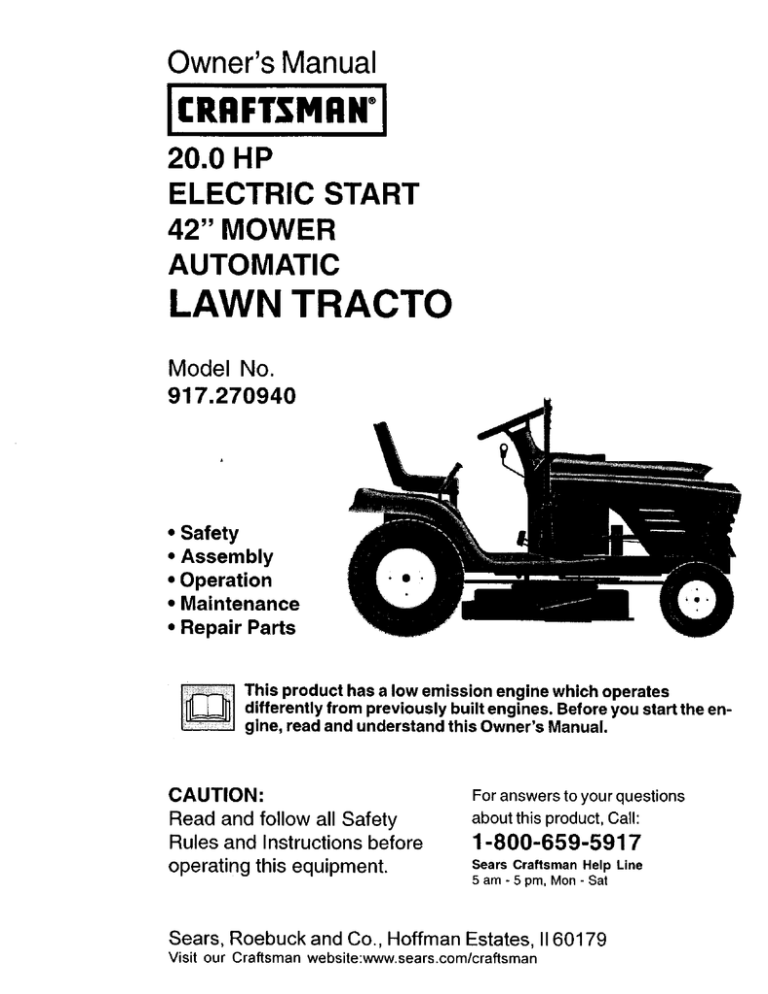 LAWN TRACTO LAWN TRACTO