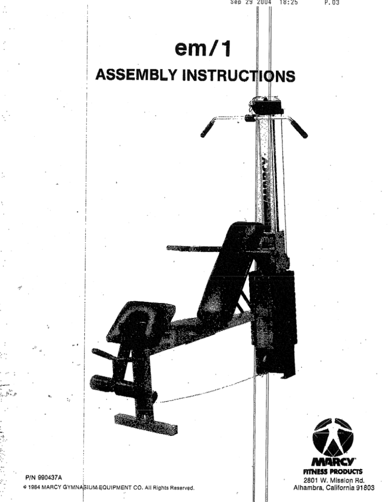 Impex EM-1 Owner's manual Impex EM-1 Owner's manual