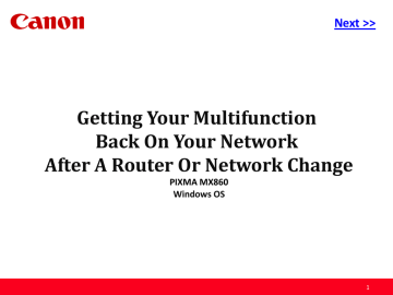 Getting Your Multifunction Back On Your Network After A Router Or Getting Your Multifunction Back On Your Network After A Router Or