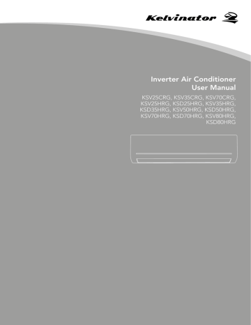 Kelvinator KSV25CRG User manual Kelvinator KSV25CRG User manual