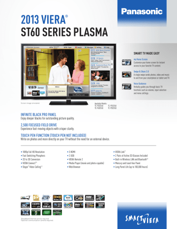 2013 viera® st60 series plasma 2013 viera® st60 series plasma