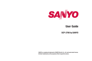 Sanyo SCP-2700 User manual Sanyo SCP-2700 User manual