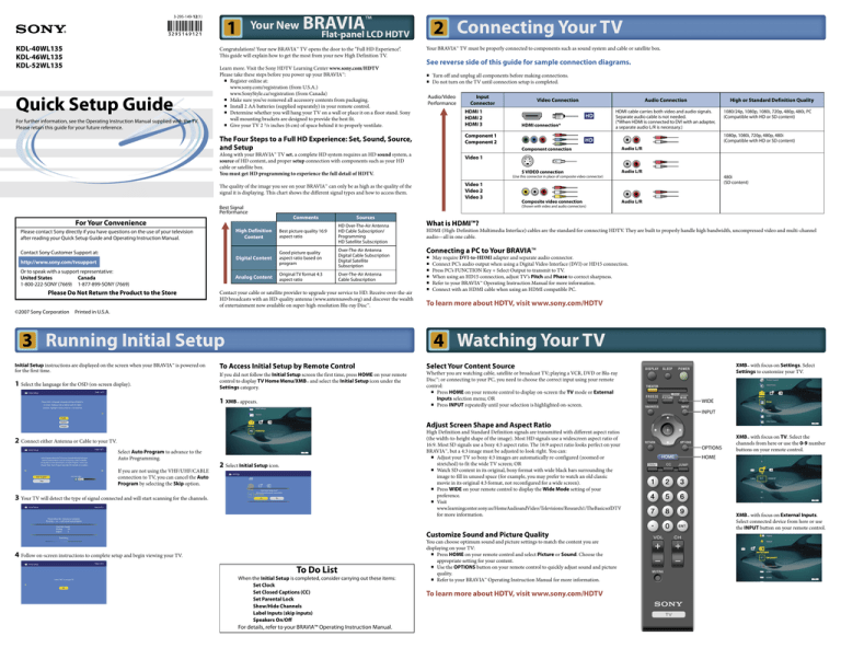 Quick Setup Guide Quick Setup Guide